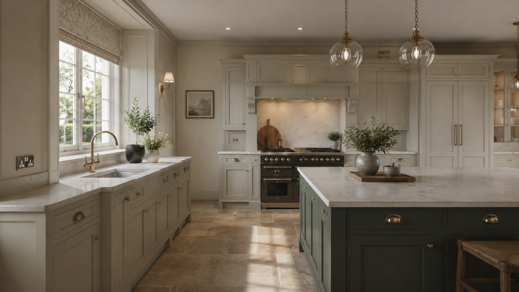 Elegant traditional English kitchen background